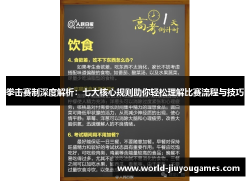 拳击赛制深度解析：七大核心规则助你轻松理解比赛流程与技巧